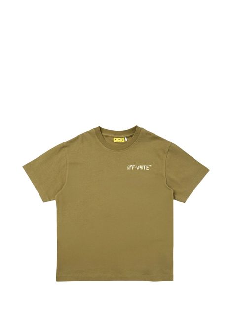 T-shirt con stampa OFF WHITE KIDS | OBAA002S26JER005311